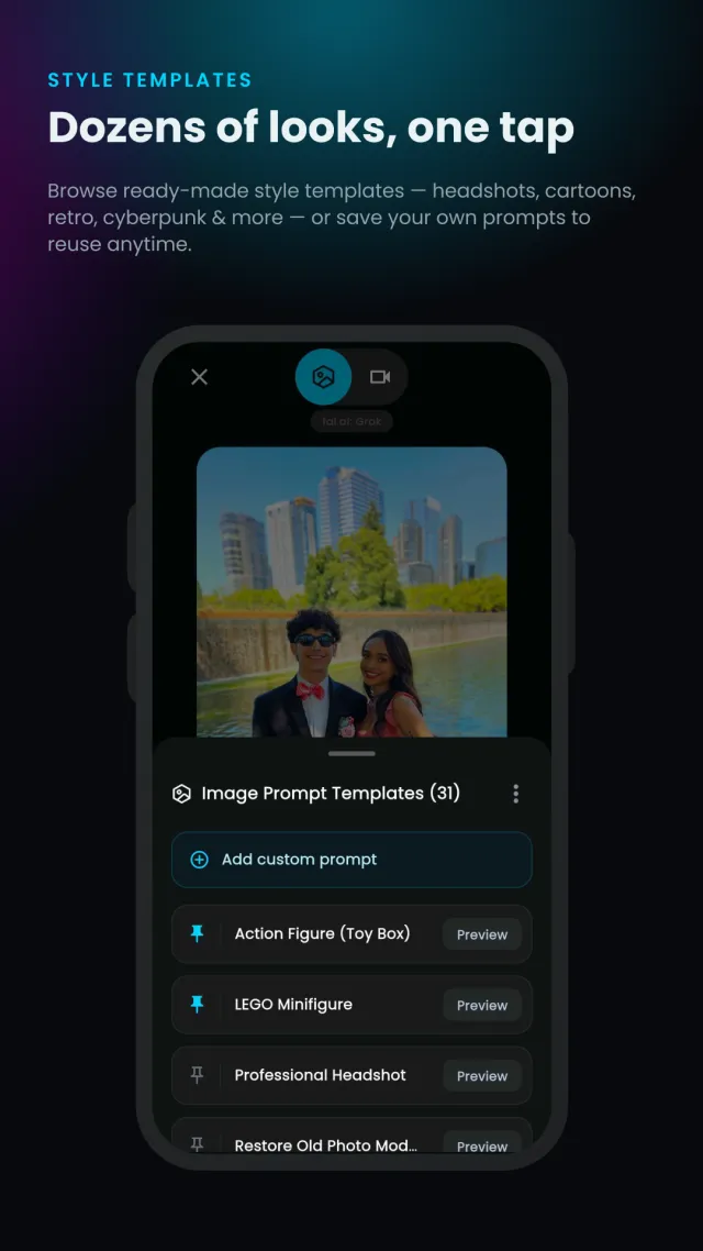 Built-in style templates